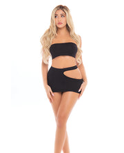 Pink Lipstick Femme Seamless Bandeau & Skirt - Spicy and Sexy