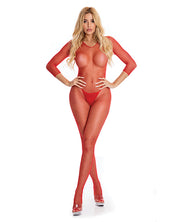 Pink Lipstick Risque Crotchless Bodystocking