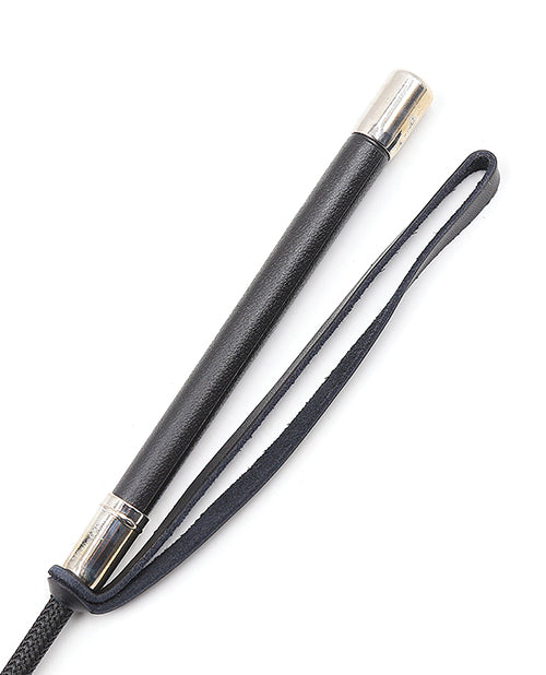 Plesur 21" Wide Tip Leather Crop - Black - Spicy and Sexy