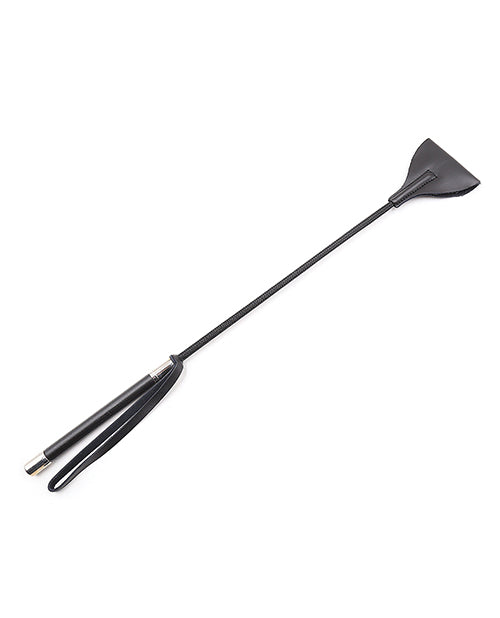 Plesur 21" Wide Tip Leather Crop - Black - Spicy and Sexy