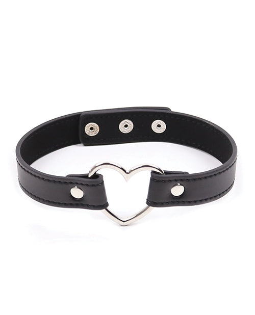 Plesur Pvc Heart Connector Choker - Black - Spicy and Sexy