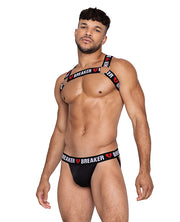 Heartbreaker Harness With Large O-ring Detail Black/red