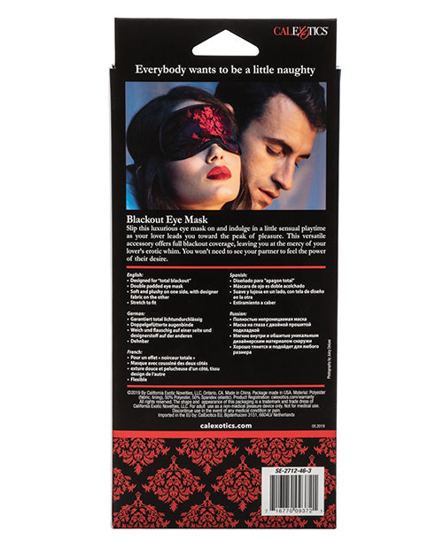 Scandal Black Out Eyemask - Black-Red - Spicy and Sexy