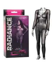 Radiance Crotchless Full Body Suit - Black (Plus Size)