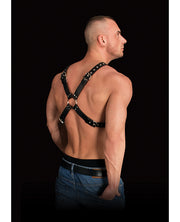 Shots Ouch Adonis High Halter - Black - Spicy and Sexy