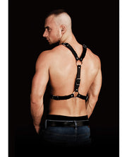 Shots Ouch Thanos Chest Centerpiece Body Harness - Black - Spicy and Sexy