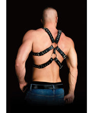 Shots Ouch Andreas Masculine Masterpiece Body Harness - Black - Spicy and Sexy