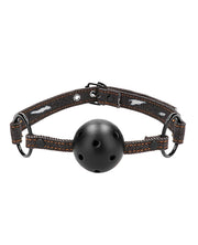 Shots Ouch Breathable Ball Gag W/denim Straps - Spicy and Sexy