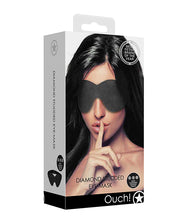 Shots Ouch Diamond Studded Eye Mask - Black - Spicy and Sexy