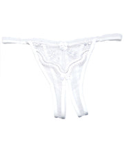 Scalloped Embroidery Crotchless Panty
