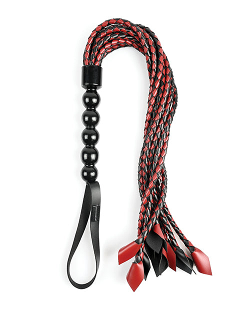 Saffron Braided Flogger - Red-black - Spicy and Sexy