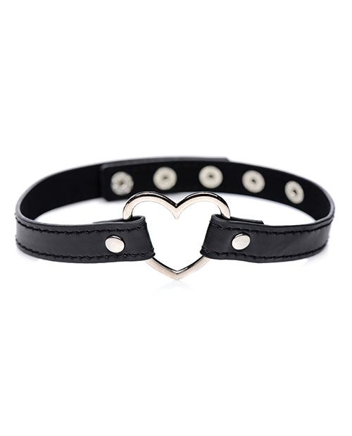 Master Series Dark Heart Chrome Heart Choker - Black - Spicy and Sexy