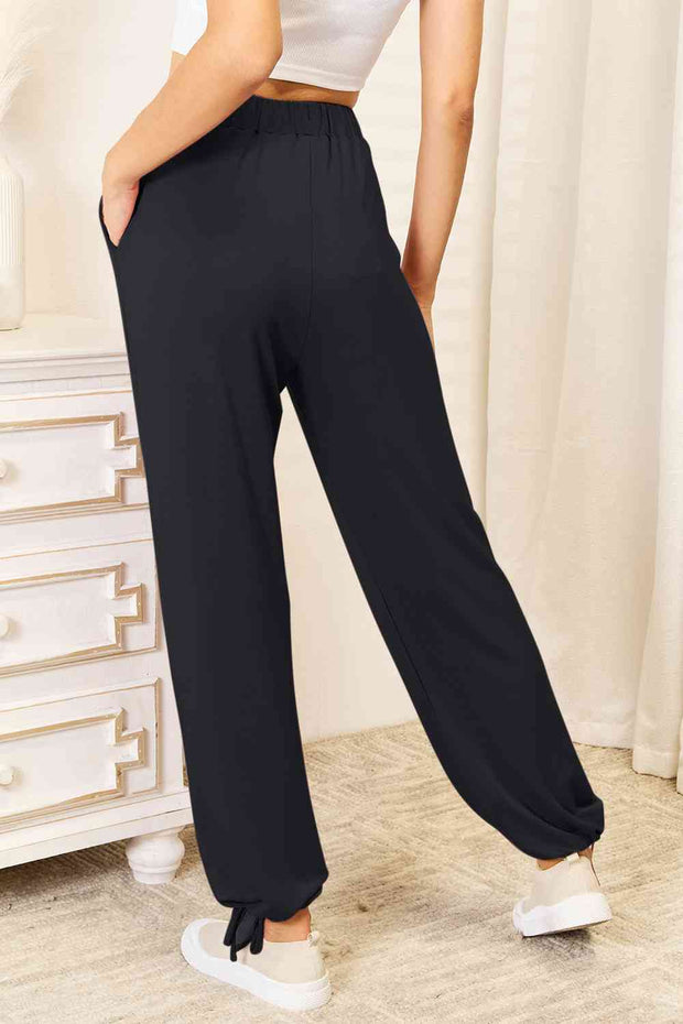 Basic Bae Full Size Soft Rayon Drawstring Waist Pants with Pockets - Spicy and Sexy