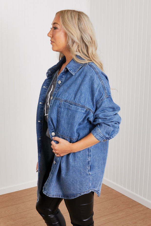 RISEN Jessica Denim Shacket - Spicy and Sexy