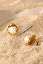 Lovelier Than Ever Pearl Stud Earrings - Spicy and Sexy