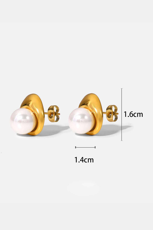 Lovelier Than Ever Pearl Stud Earrings - Spicy and Sexy