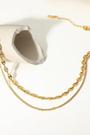 Dreaming of You Gold-Plated Double-Layered Necklace - Spicy and Sexy