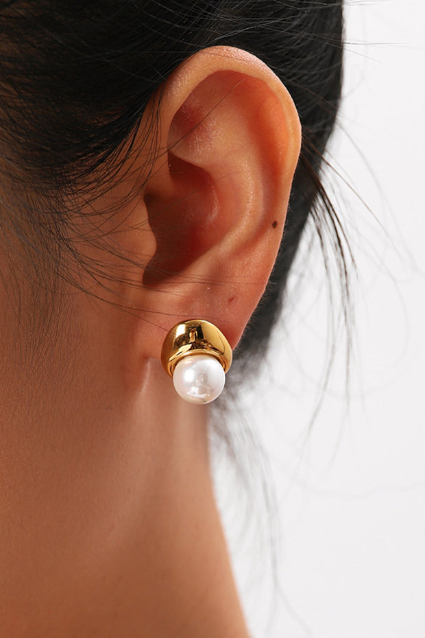 Lovelier Than Ever Pearl Stud Earrings - Spicy and Sexy